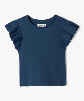 Tee-shirt manches courtes à volants fille vue1 - GEMO 4G FILLE - GEMO