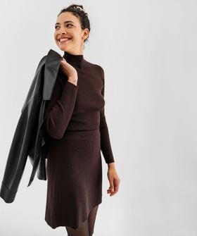 Pull à col montant en maille pailletée femme vue1 - GEMO(FEMME PAP) - GEMO