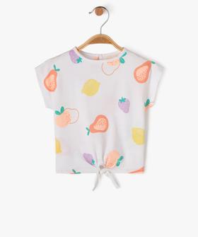 Tee-shirt à manches courtes loose imprimé bébé fille vue2 - GEMO(BEBE DEBT) - GEMO