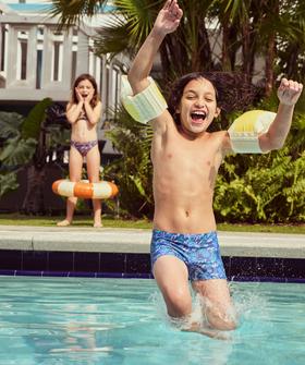 Shorty de bain à motifs exotiques garçon vue1 - GEMO (ENFANT) - GEMO