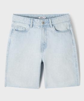 Bermuda en jean taille haute finition sans coutures fille vue1 - GEMO 4G FILLE - GEMO