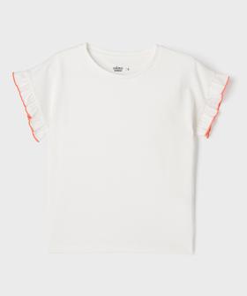 Tee-shirt manches courtes à volants fille vue1 - GEMO 4G FILLE - GEMO