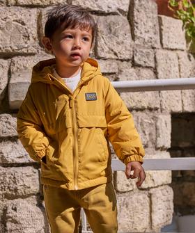 Blouson imperméable à capuche doublé polaire bébé garçon - LuluCastagnette vue1 - LULU CASTAGNETTE GEMO FOR GOOD - GEMO