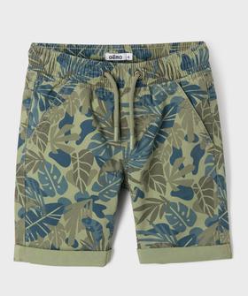 Bermuda à motif feuillage avec ceinture ajustable garçon vue1 - GEMO (ENFANT) - GEMO
