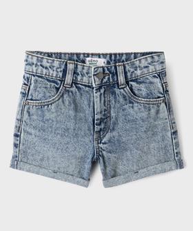 Short en jean à revers taille ajustable fille vue1 - GEMO 4G FILLE - GEMO