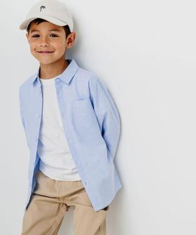 Chemise manches longues en chambray uni garçon vue1 - GEMO (ENFANT) - GEMO