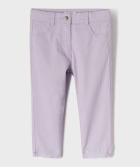 Pantacourt slim finitions brodées fille vue1 - GEMO (ENFANT) - GEMO