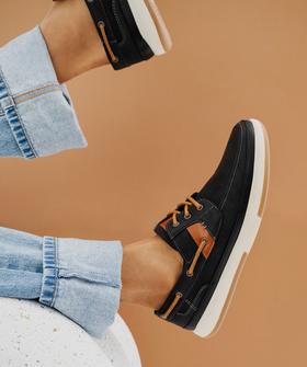 Chaussures bateau à lacets vue1 - URBAN STEPS - GEMO