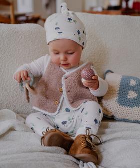 Gilet sans manches réversible coupe courte bébé garçon vue1 - GEMO(BB COUCHE) - GEMO