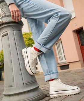 Baskets montantes en toile à semelle plateforme femme - Camps United vue1 - CAMPS GEMO FOR GOOD - GEMO