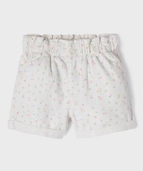 Short en toile de coton imprimée avec taille paperbag fille vue1 - GEMO (ENFANT) - GEMO