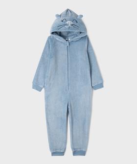 Combinaison pyjama en fourrure imitation pailletée fille vue1 - GEMO (ENFANT) - GEMO