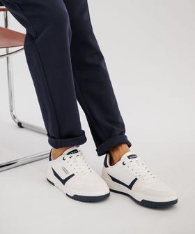 Baskets basses à lacets dessus perforé homme  vue1 - URBAN STEPS - GEMO