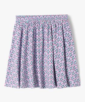 Jupe patineuse en viscose fluide imprimée fille vue1 - GEMO 4G FILLE - GEMO