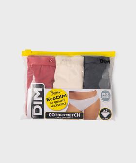 Culottes en coton stretch femme (lot de 3) - Les Pockets Eco DIM vue1 - DIM - GEMO