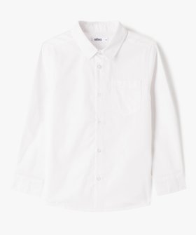 Chemise unie à manches longues garçon vue1 - GEMO 4G GARCON - GEMO