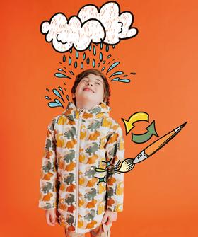 Manteau imperméable à capuche et doublure chaude avec imprimé animé garçon vue1 - GEMO (ENFANT) - GEMO