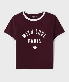 Tee-shirt manches courtes à message fille vue1 - GEMO 4G FILLE - GEMO