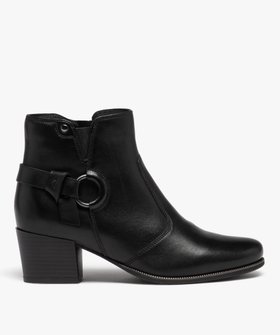 Boots femme dessus en cuir uni esprit santiag  vue1 - GEMO(URBAIN) - GEMO