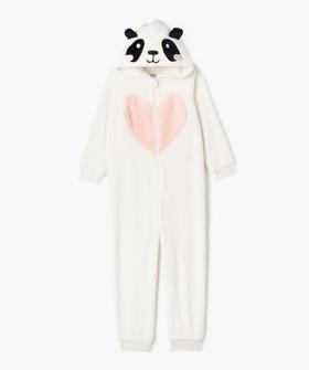 Combinaison pyjama à capuche motif panda fille vue1 - GEMO (ENFANT) - GEMO