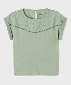 Tee-shirt manches courtes avec détails brodés fille vue1 - GEMO 4G FILLE - GEMO