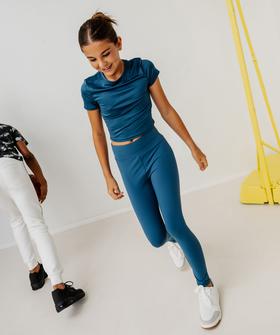 Legging de sport à taille haute et élastiquée fille vue1 - GEMO (JUNIOR) - GEMO