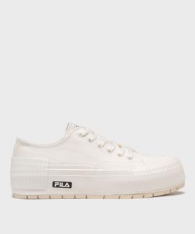 Baskets en toile sur semelle plateforme femme - Fila vue1 - FILA - GEMO