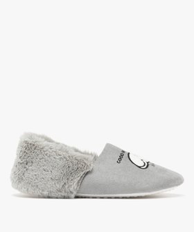 Chaussons femme pantoufles chat good morning à col fourré  vue1 - GEMO(HOMWR FEM) - GEMO