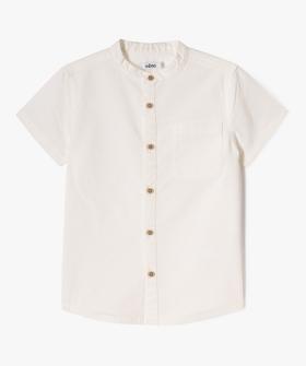 Chemise manches courtes col mao en lin garçon vue1 - GEMO (ENFANT) - GEMO