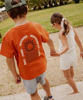 Tee-shirt manches courtes en éponge 100% coton légère dos imprimé garçon  vue1 - GEMO (ENFANT) - GEMO