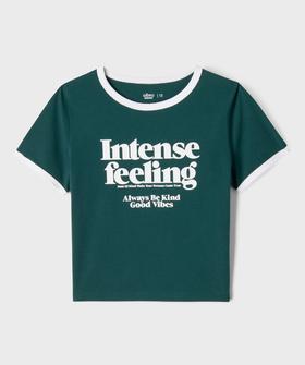 Tee-shirt manches courtes à message fille vue1 - GEMO 4G FILLE - GEMO