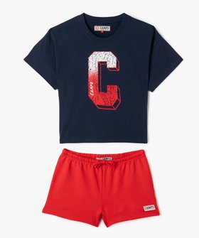 Pyjashort bicolore en coton fille - Camps United vue1 - CAMPS - GEMO