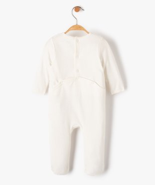 Pyjama bébé à pont-dos pressionné et inscription pailletée vue3 - GEMO(BB COUCHE) - GEMO