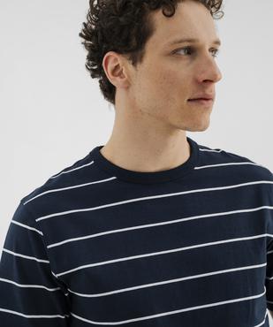 Tee-shirt à manches courtes rayé homme vue2 - GEMO (HOMME) - GEMO