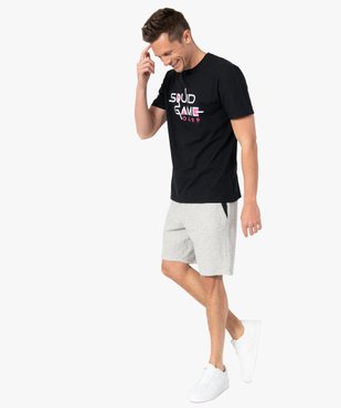 Tee-shirt homme à manches courtes imprimé - Squid Game vue5 - SQUID GAME - GEMO