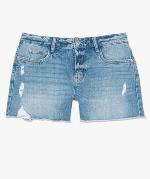 Short femme en jean aspect usé vue4 - GEMO(FEMME PAP) - GEMO