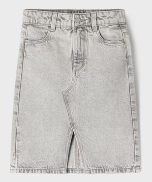 Jupe en jean délavé fille vue1 - GEMO 4G FILLE - GEMO