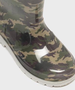Bottes de pluie imprimé camouflage à semelle crantée garçon - 5 Miles vue6 - 5 MILES - GEMO