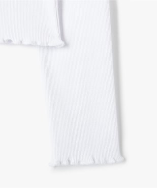 Tee-shirt fille à manches longues en maille côtelée vue2 - GEMO (JUNIOR) - GEMO