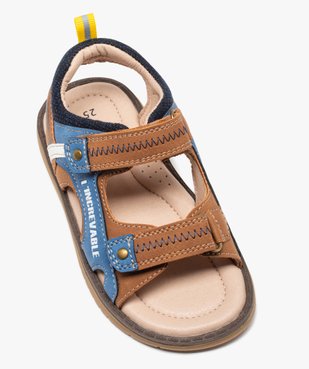 Sandales garçon avec brides scratch style sportswear - Gepy vue5 - GEPY - GEMO