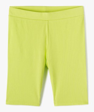 Legging fille court en maille côtelée à large ceinture élastiquée vue1 - GEMO (JUNIOR) - GEMO