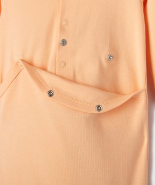 Pyjama dors-bien bébé en coton avec motif poitrine vue2 - GEMO 4G BEBE - GEMO