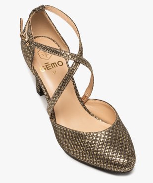Escarpins femme à brides croisées et bout pointu vue5 - GEMO(URBAIN) - GEMO