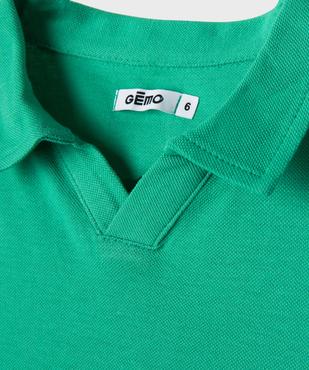 Polo manches courtes avec col fantaisie garçon vue3 - GEMO 4G GARCON - GEMO