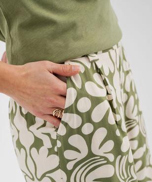 Pantalon fluide imprimé coupe large femme vue2 - GEMO 4G FEMME - GEMO