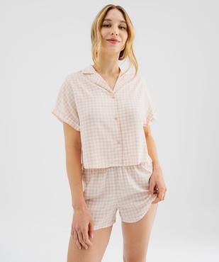 Short de pyjama ample et fluide femme vue4 - GEMO 4G FEMME - GEMO