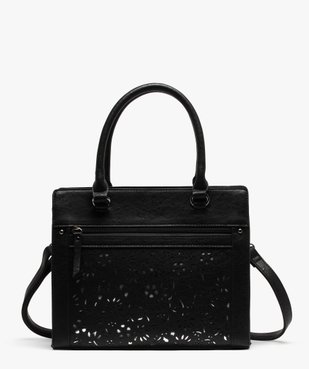 Sac femme forme trapèze ajouré à anses et bandoulière vue1 - GEMO (ACCESS) - GEMO