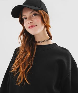 Sweat à col rond en molleton uni femme vue2 - GEMO 4G FEMME - GEMO