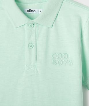 Polo manches courtes brodé garçon vue2 - GEMO (ENFANT) - GEMO