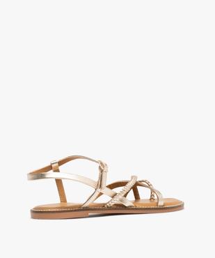 Sandales à brides en cuir avec entredoigts femme - Tanéo vue4 - TANEO GEMO FOR GOOD - GEMO